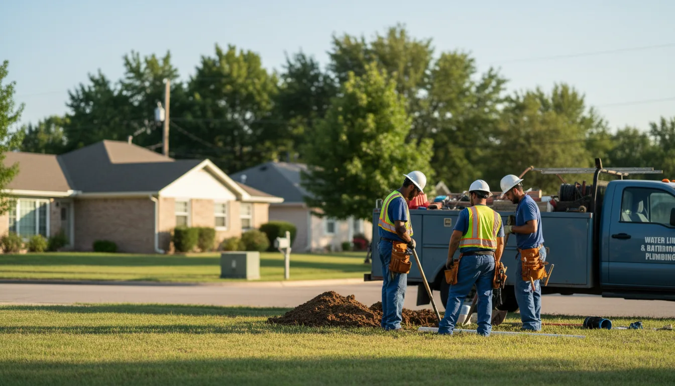 Residential water line and bathroom plumbing service in Belle Plaine, IA